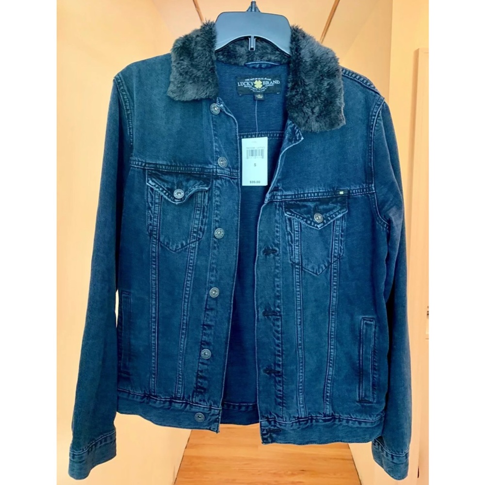 Lucky Brand Jean / Denim Jacket w/ Fax Fur Collar